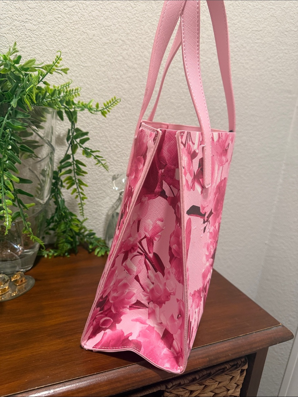 TED BAKER PINK FLOWERED TOTE - Picture 3 of 8